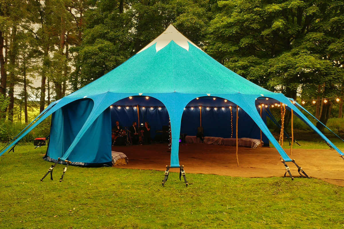 Ceilidh Knights Tipi in a Wood